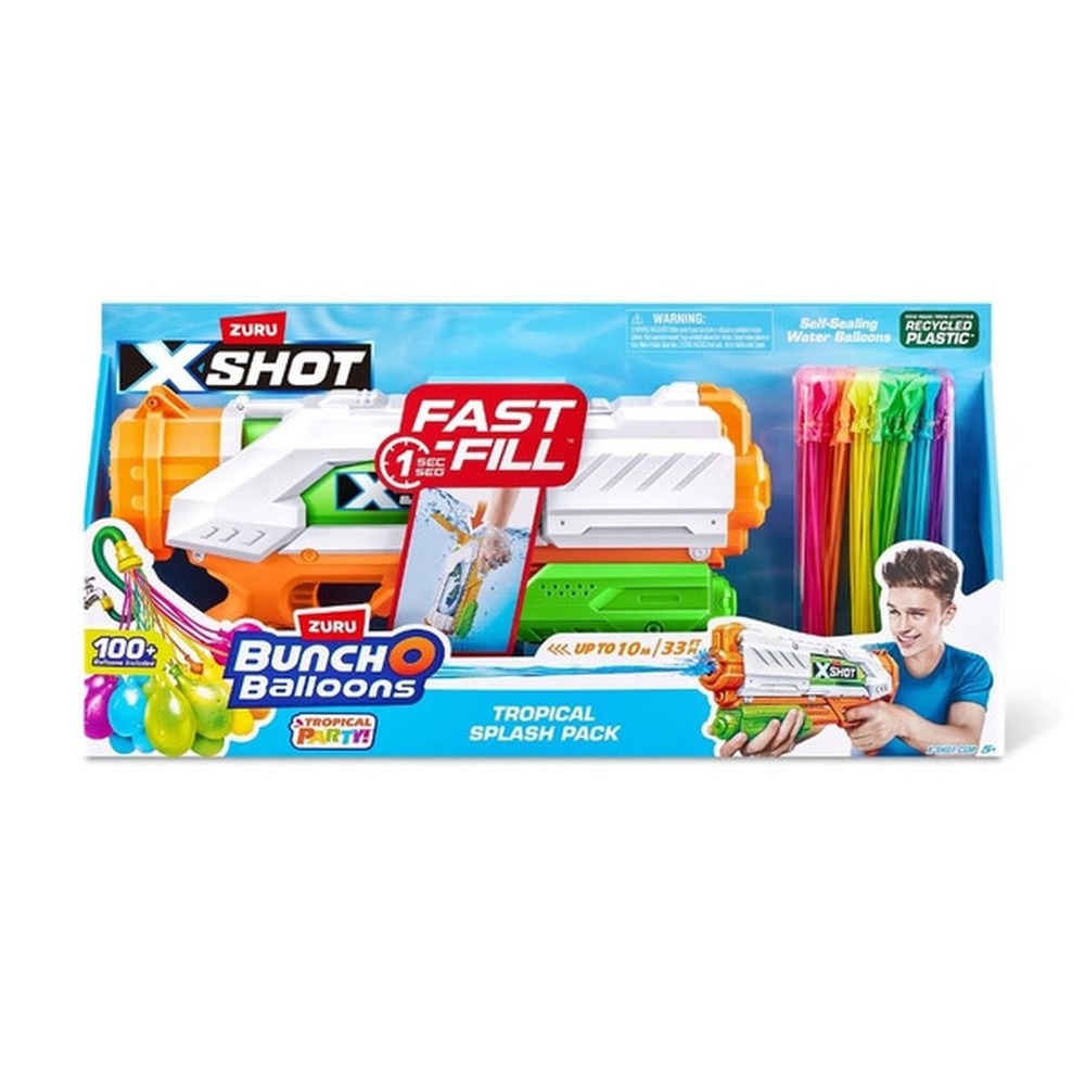 Zuru X-Shot Bunch O Balloons Tropical Splash Pack Water Blaster & 100+ Balloons